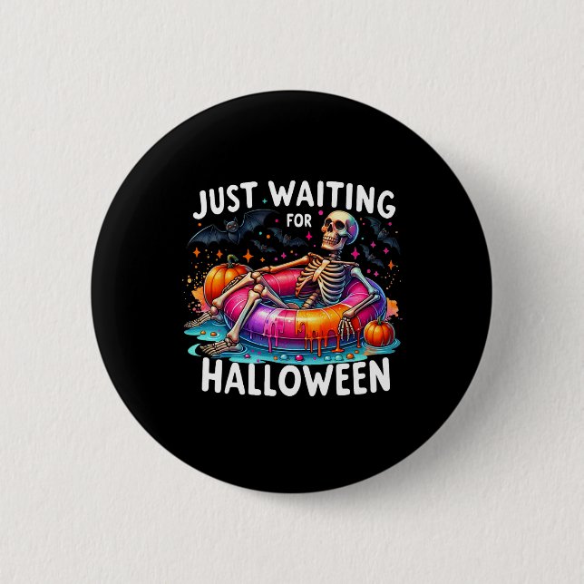 Väntar bara på Halloween 1 Knapp (Framsida)