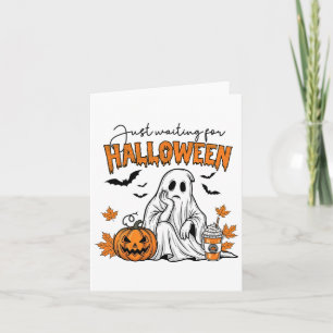 Väntar bara på Halloween Ghost Spooky Summer Vac Kort