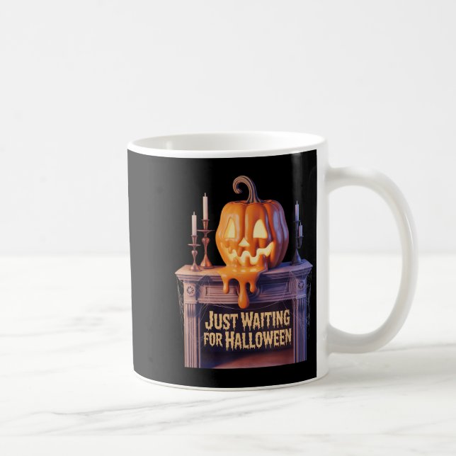 Väntar bara på Halloween Jack o lantern Hallowee Kaffemugg (Höger)