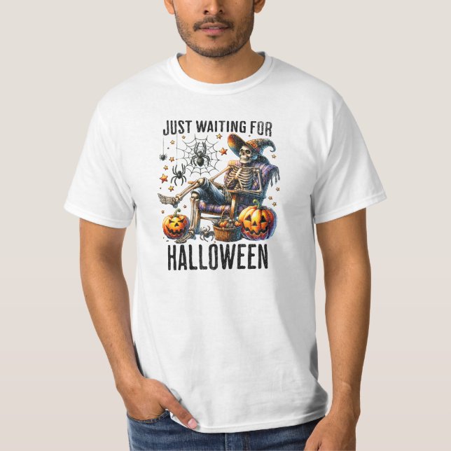 Väntar bara på halloween rilex t shirt (Framsida)