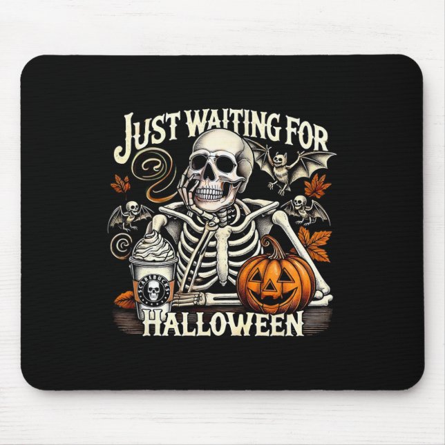 Väntar bara på Halloween Skeleton-kaffets Jack ell Musmatta (Framsidan)