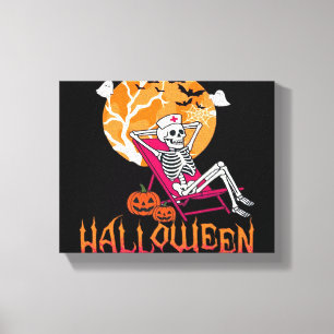 Väntar bara på Halloween Sommarsjuksköterska P Canvastryck