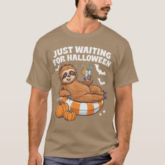 Väntar bara på Halloween Söt Lat Lenhov Halloween T Shirt