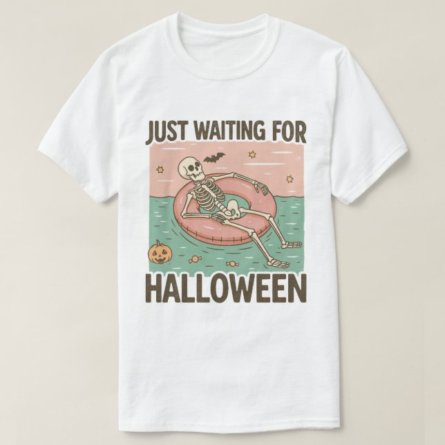 Väntar bara på Halloween, Spooky Summer Vibes T Shirt (Design framsida)