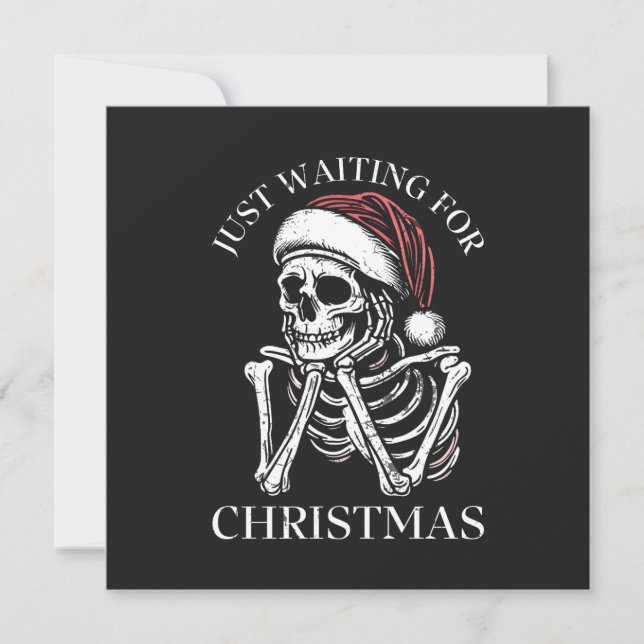 Väntar bara på jul julkort (Framsida)