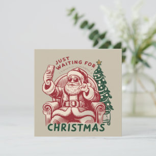 Väntar bara på julen Tomte Retro Roligt
