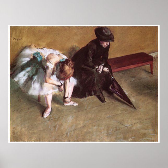 Väntar, c. 1882, Edgar Degas Poster (Framsidan)