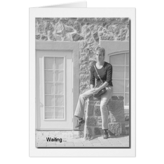 Väntar ... hälsningskort (Framsidan)