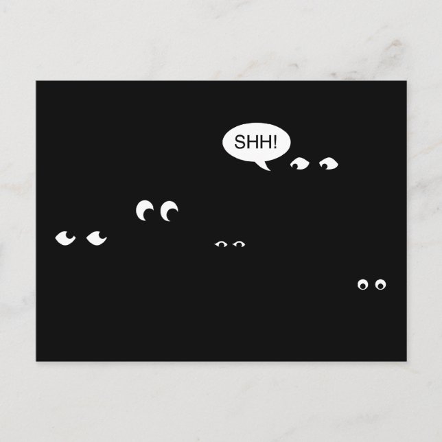 Väntar i mörken: överraska party! inbjudan vykort (Framsida)