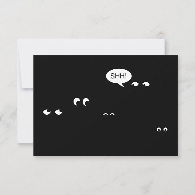 Väntar i mörken: överraska party! inbjudningar (Framsida)