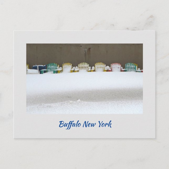 Väntar i snö vykort (Framsida)