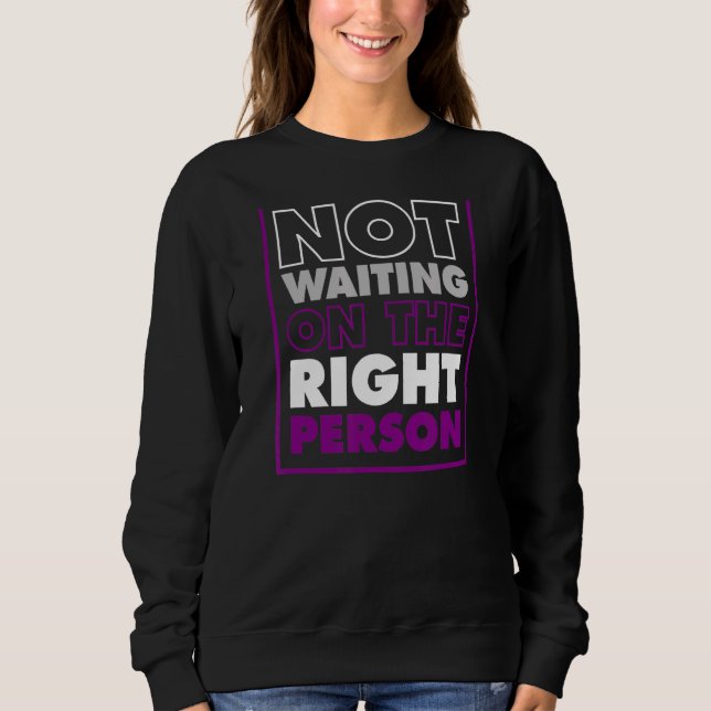 Väntar inte på Högerna Asexuellt Pride Stu T Shirt (Framsida)