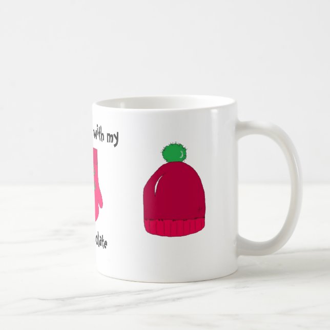 Vantar och mössa för vintern kaffemugg (Höger)