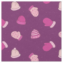 Vantar och mössor Söt Rosa Mönster Tyg