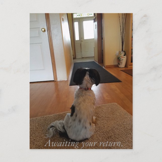 Väntar på att du kommer tillbaka vykort (Framsida)
