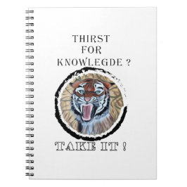 Väntar på att en längre tiger ska attackeras anteckningsbok