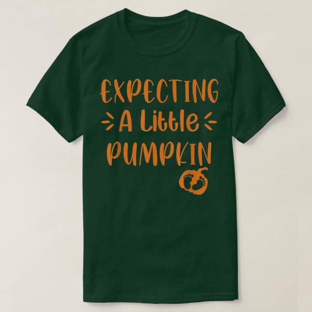 Väntar på att Graviden med en liten pumpkin sjunke T Shirt (Design framsida)