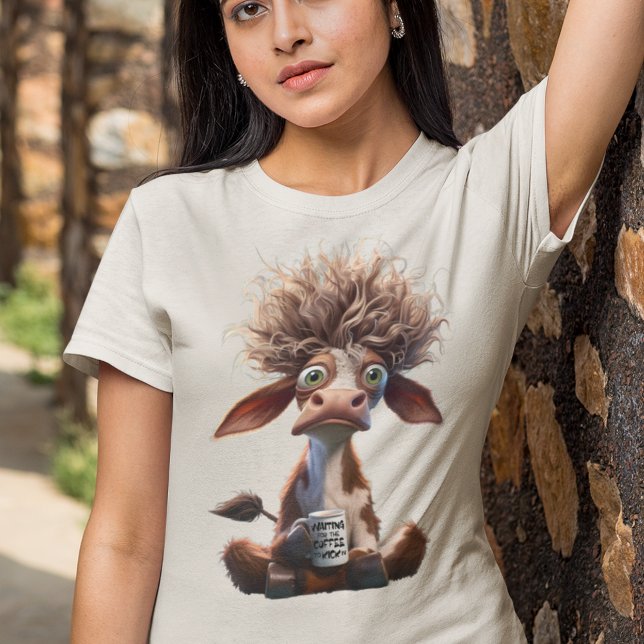 Väntar på att kaffet ska sparka in t shirt (Skapare uppladdad)