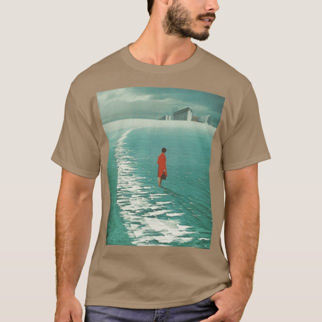 Väntar på att städerna bleknar ut cesiumgåva t shirt (Framsida)