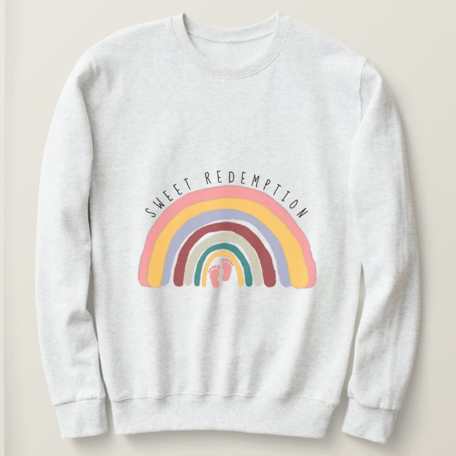 Väntar på Baby Rainbow Girl Moderskap T Shirt (Design framsida)