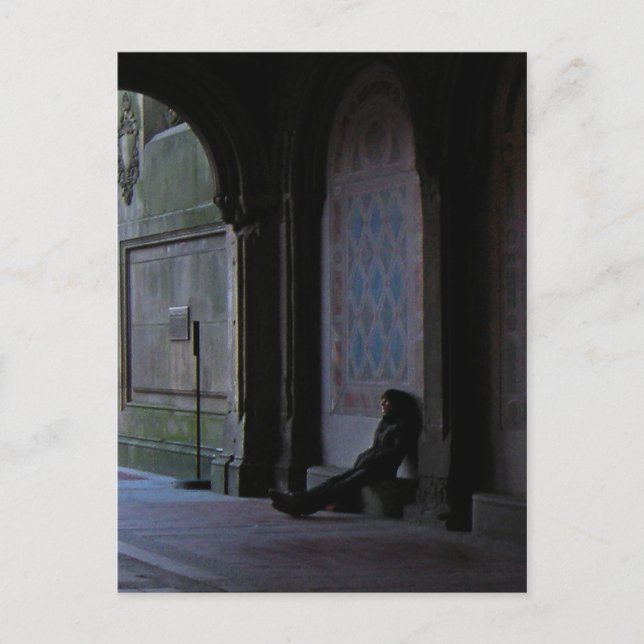 Väntar på Bethesda Terrace Vykort (Framsida)