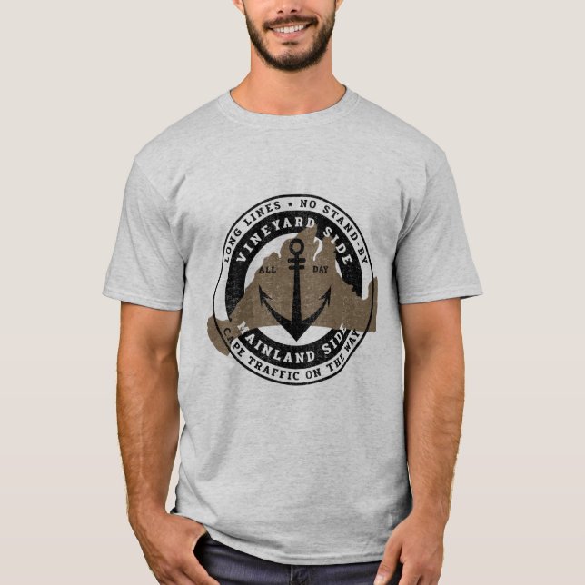 Väntar på Boat Martha's Vineyard Tee (Framsida)