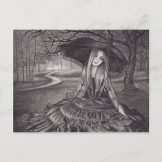 Väntar på det gryande vykortet Vampire vycard Vykort