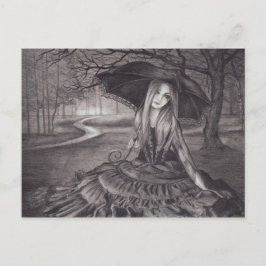 Väntar på det gryande vykortet Vampire vycard Vykort