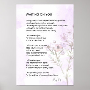 Väntar på dig Kärlek Dikt Poetry Poster