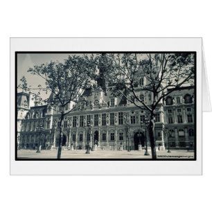 Väntar på dig på Hôtel de Ville Hälsningskort