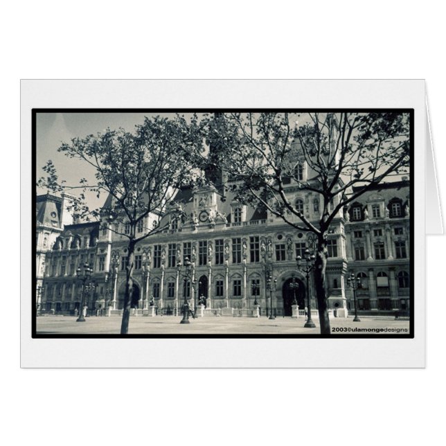 Väntar på dig på Hôtel de Ville Hälsningskort (Framsidan Horizontal)