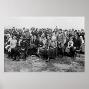 Väntar på Ellis Island, tidigt 1900-talet Poster