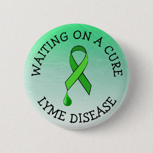 Väntar på en Cure, Lyme Disease Awareness Ribbon Knapp