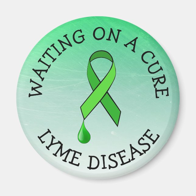 Väntar på en Cure, Lyme Disease Awareness Ribbon Magnet (Framsidan)