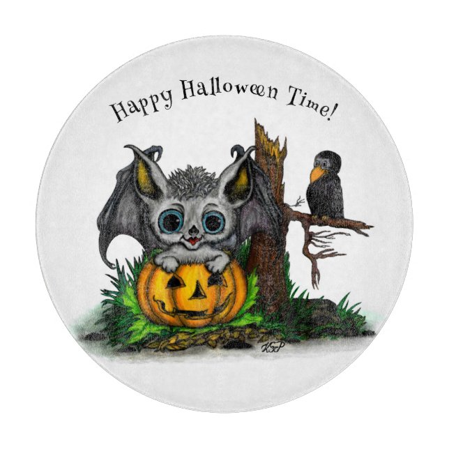 Väntar på Halloween, Cute Fladdermus och Raven (Framsidan)