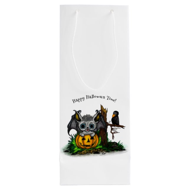 Väntar på Halloween, Cute Fladdermus och Raven (Baksidan)