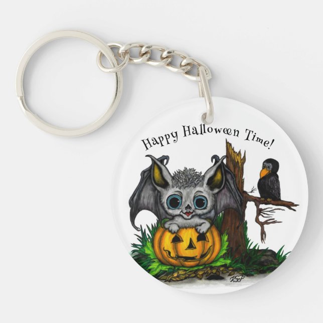 Väntar på Halloween, Cute Fladdermus och Raven (Framsidan)