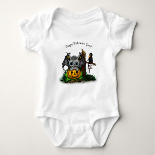 Väntar på Halloween, Cute Fladdermus och Raven T Shirt