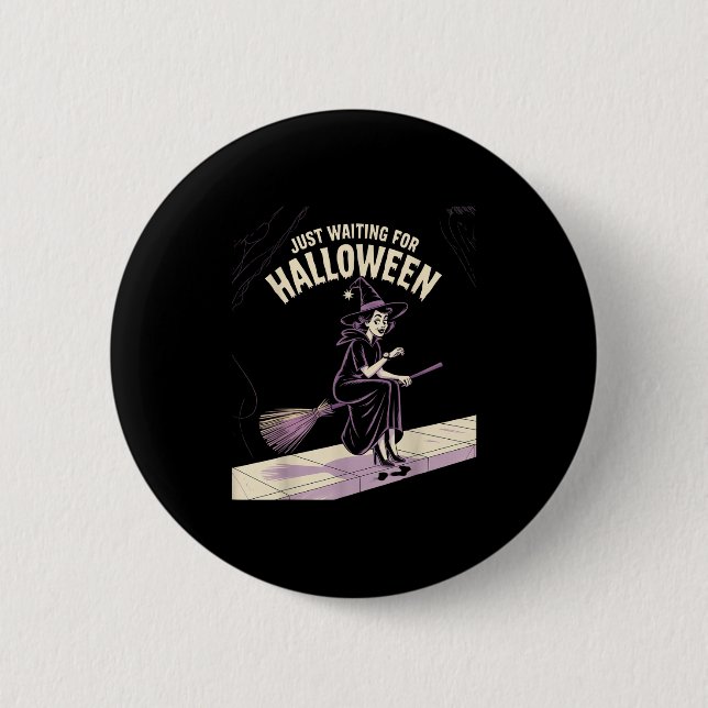 Väntar på Halloween Halloween Citote Sommar Knapp (Framsida)