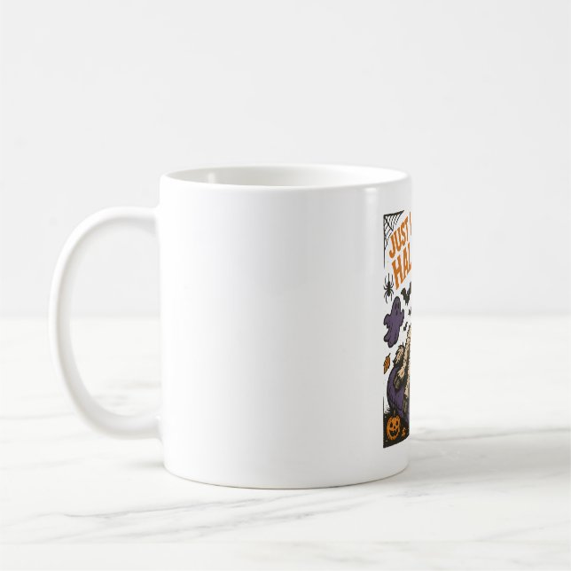 Väntar på Halloween Highland Cow Kaffemugg (Vänster)
