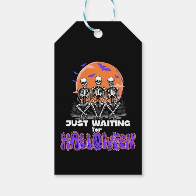 Väntar på Halloween, nedräkningsskel Presentetikett (Framsidan)