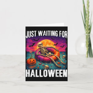 Väntar på Halloween Sommar Skelett Män Kvinnor Kort