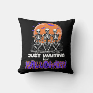 Väntar på Halloween, tre Skeletons Kudde