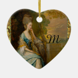 Väntar på honom Monogram Julgransprydnad Keramik