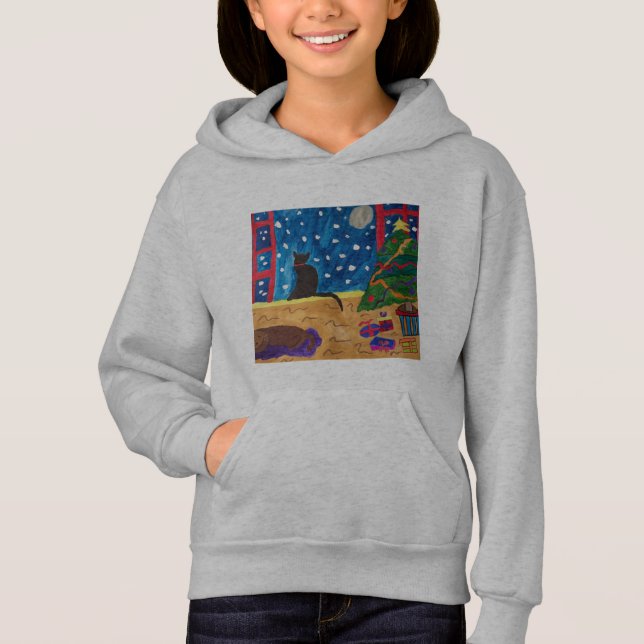 Väntar på jul Hoodie T Shirt (Framsida)