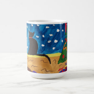 Väntar på jul kaffemugg
