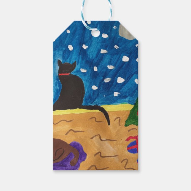 Väntar på jul presentetikett (Framsidan)