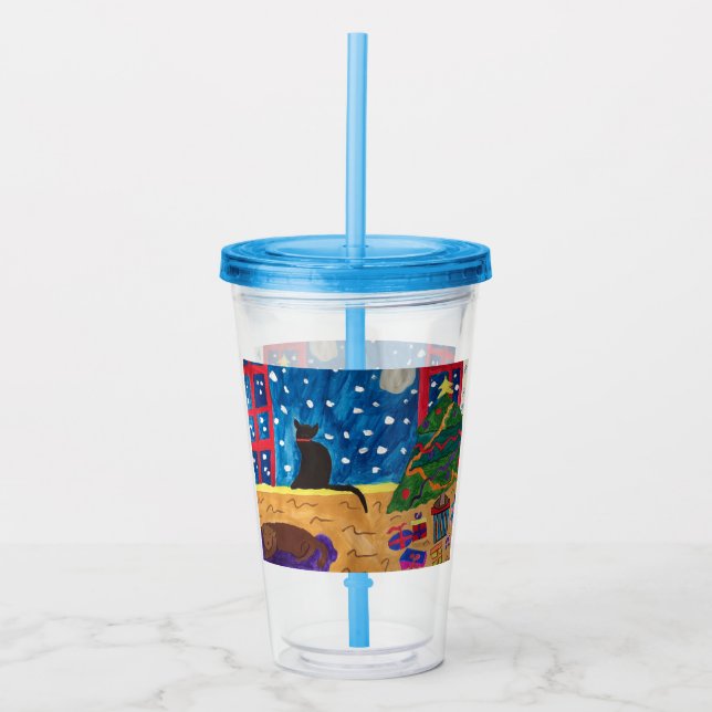 Väntar på jul take away mugg (Framsida)