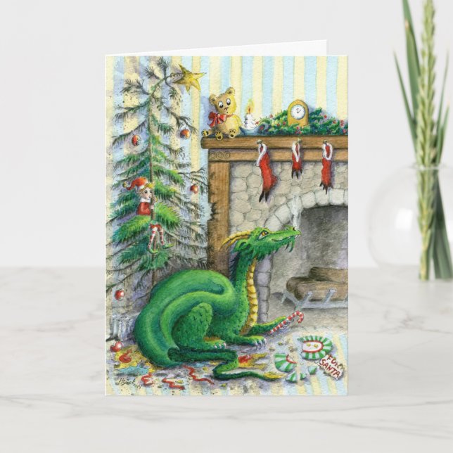 Väntar på julhälsningskort helgkort (Framsida)