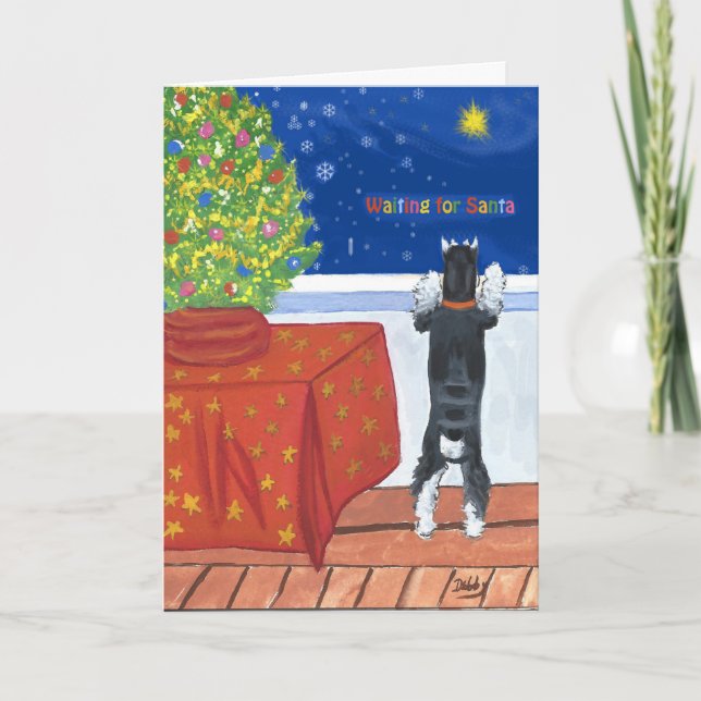 Väntar på julkort helgkort (Framsida)